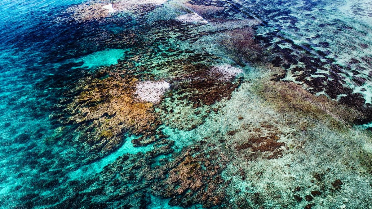 Aerial view of Mauritius