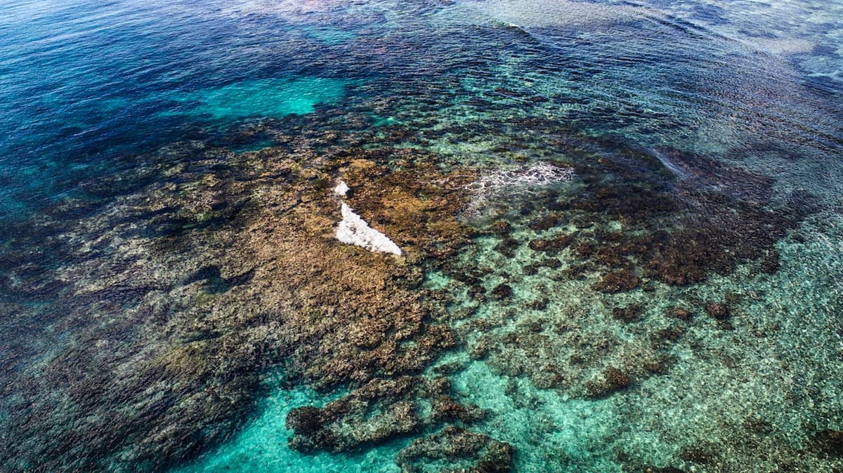 Aerial view of Mauritius